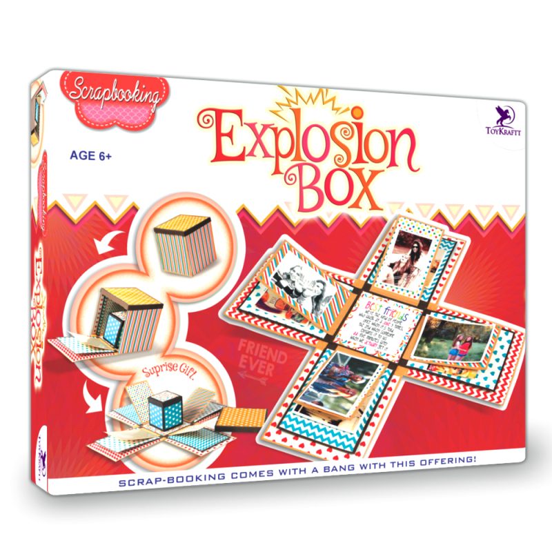 Toykraft Surprise Explosion Box DIY Craft Kit | Creative Scrapbook & Memory Gift Box for Kids