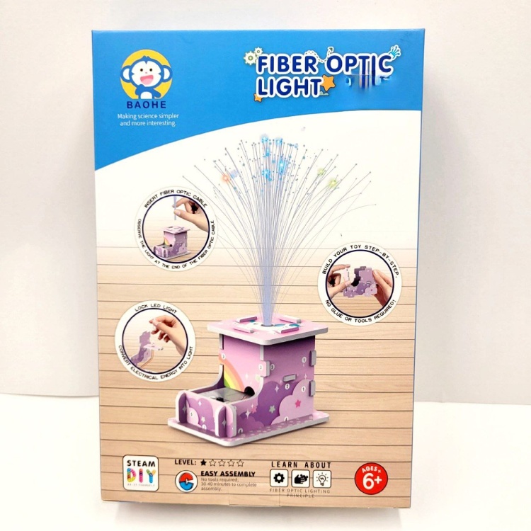 3D DIY Fiber Optic Light STEM Puzzle Kit for Kids