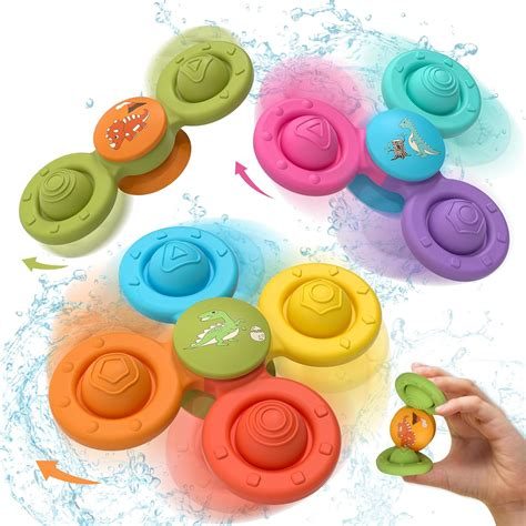 Silicone Suction Spinner Toy for Babies – Sensory Fidget Toy