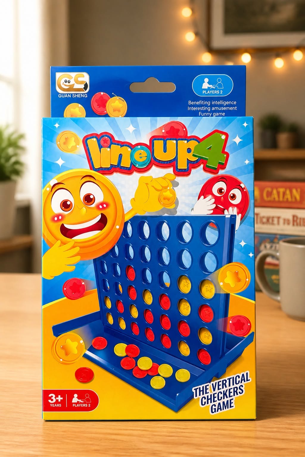Line Up 4 Board Game for Kids – Strategy & Brain Development Game | Family Fun Educational Toy