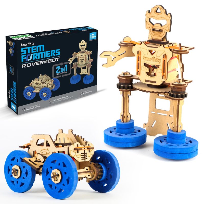 Smartivity STEM Formers RoverBot – DIY Robotics & Engineering Kit for Kids | Educational STEM Building Toy