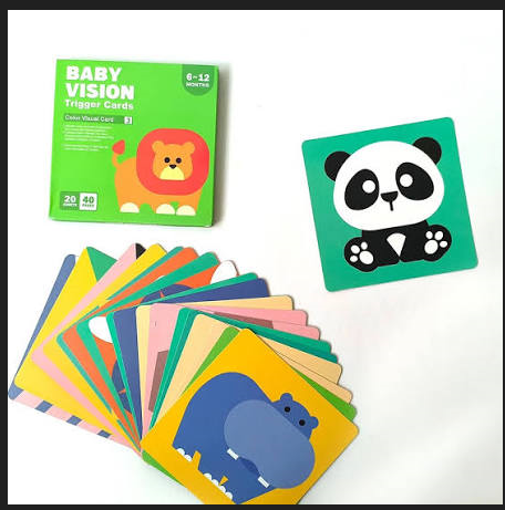 Baby Vision Flash Cards for 6–12 Months | Early Learning & Cognitive Development Cards | Educational Visual Stimulation Set