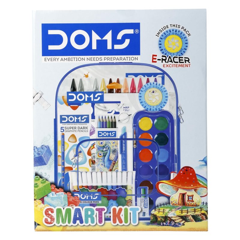 DOMS Smart Kit – Complete Drawing, Coloring & Stationery Set for Kids | Educational Art & School Kit