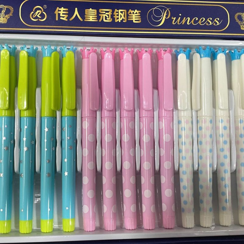 Princess Pastel Fountain Pen Set – Smooth Writing Ink Pens for Students, Office, Journaling & Calligraphy