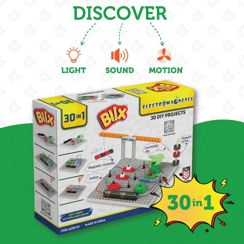 Blix Electromagnetix Science Experiment Kit for Kids | Electricity & Magnetism Learning Set