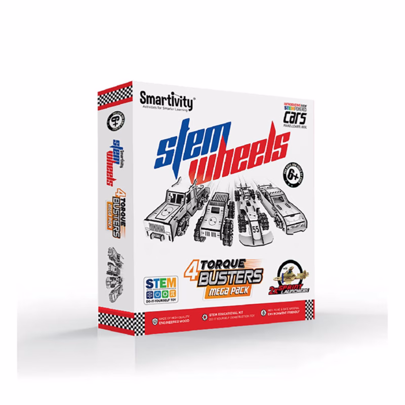Smartivity STEM Wheels DIY Kit for Kids | Build & Learn Engineering Toy | Educational STEM Construction Set