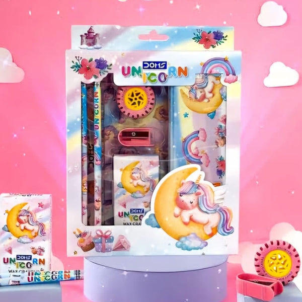 DOMS Unicorn Kit Set – Complete Unicorn-Themed Stationery & Art Kit for Kids | School Supplies & Creative Gift Set