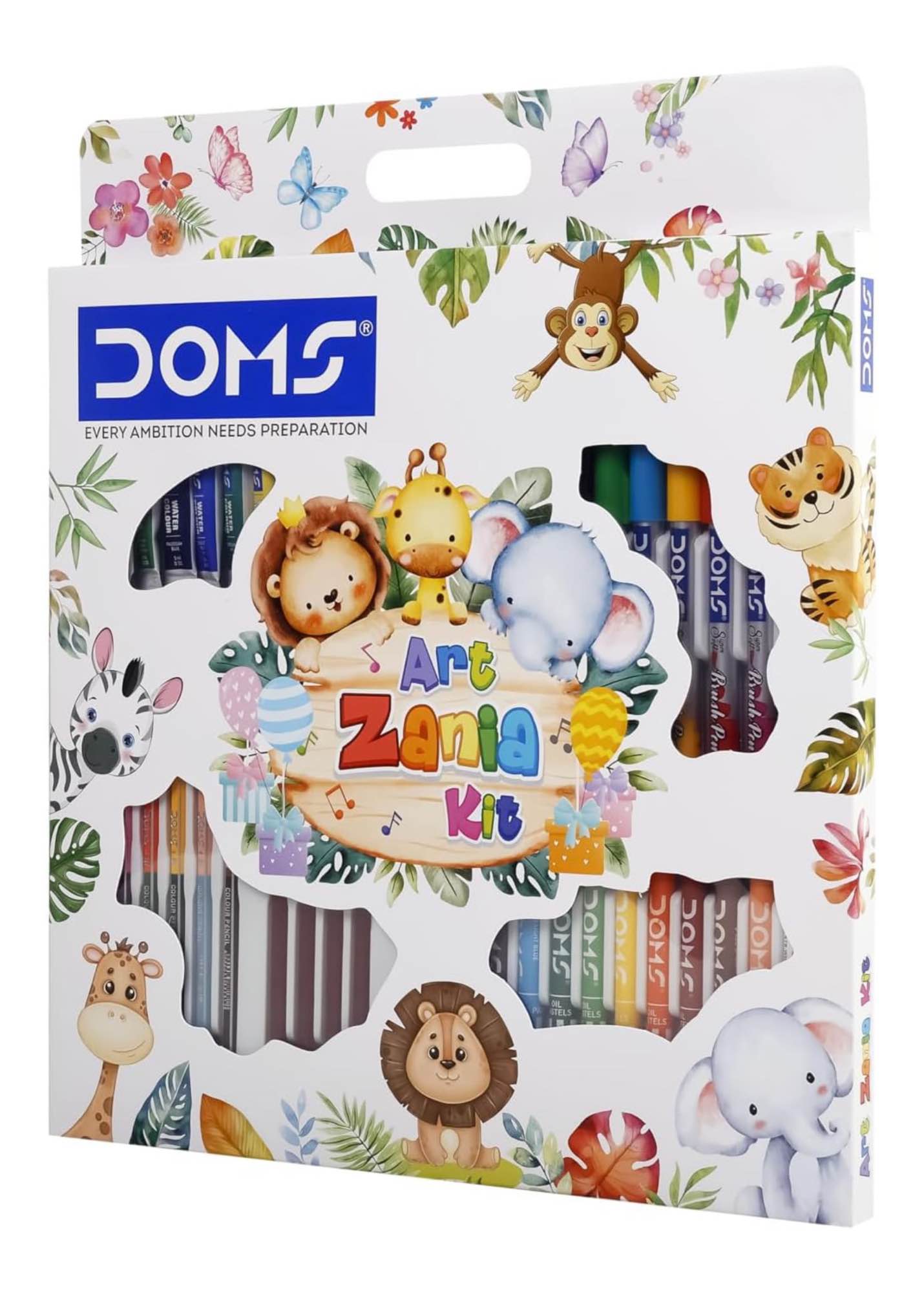 DOMS Art Zania Kit – Complete Drawing, Coloring & Craft Kit for Kids | Creative Art Set with School Supplies