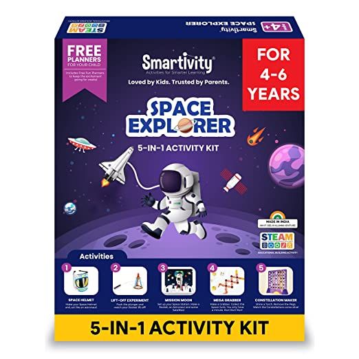 Smartivity Junior Space Explorer STEM DIY Kit for Kids | Build & Learn Space Science Toy | Educational Activity Set (4+ Years)