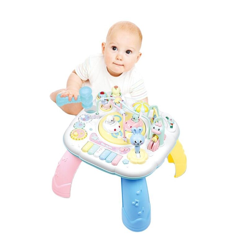 Baby Activity Table with Piano & Bead Maze | Multifunction Musical Learning Toy for Toddlers